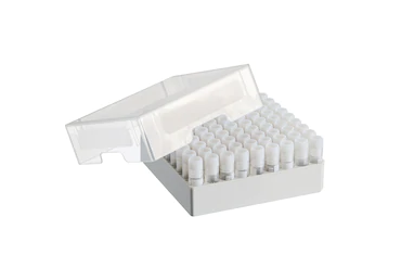 艾本德儲存盒 9 × 9, 可放置 81  個螺旋蓋（凍存）管， 1  –  2  mL，3  件，高 53  mm，2  英寸，聚丙烯材料，可耐受最低 -86  °C，可高溫高壓滅菌，帶蓋子并具有數(shù)