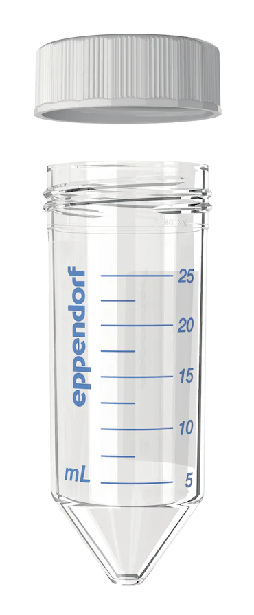 艾本德Eppendorf Conical Tubes 25 mL 帶螺旋蓋, 25 mL, 啟動套裝，4  個單離心管架，6  個轉(zhuǎn)子適配器，轉(zhuǎn)子孔可容納 50  mL 錐形管, PCR 潔凈級, 無